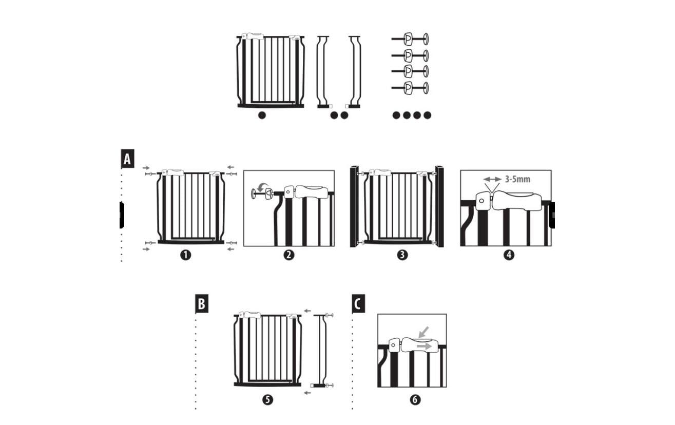 duvoplus Absperrgitter Dog 74 - 110 x 79 cm duvoplus Absperrgitter Dog 74 - 110 x 79 cm