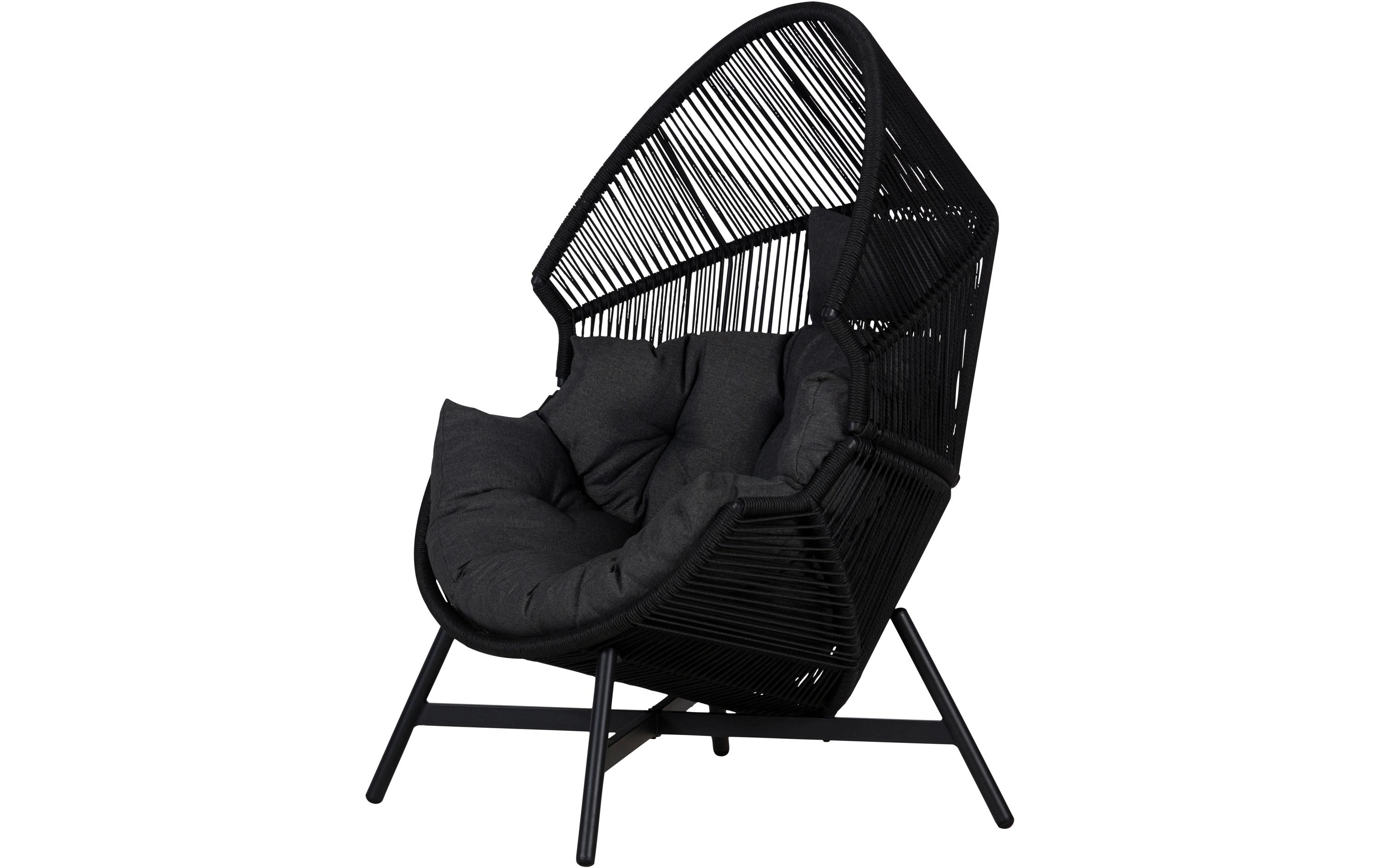 Schou Loungestuhl Benny 98 x 100 x 142cm – Schwarz