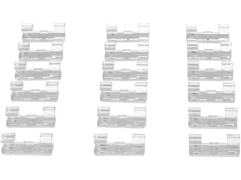 Max Hauri Kabel-Clip Set 8 mm, transparent, 18 Stück Max Hauri Kabel-Clip Set 8 mm, transparent, 18 Stück