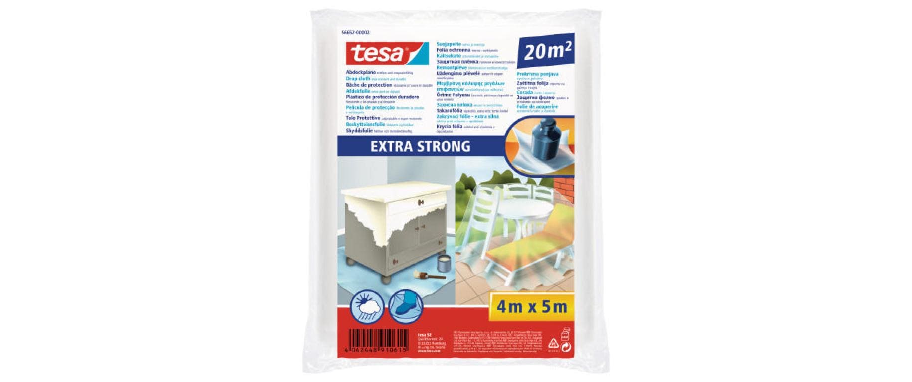 tesa Abdeckfolie Extra Strong 4 x 5 m