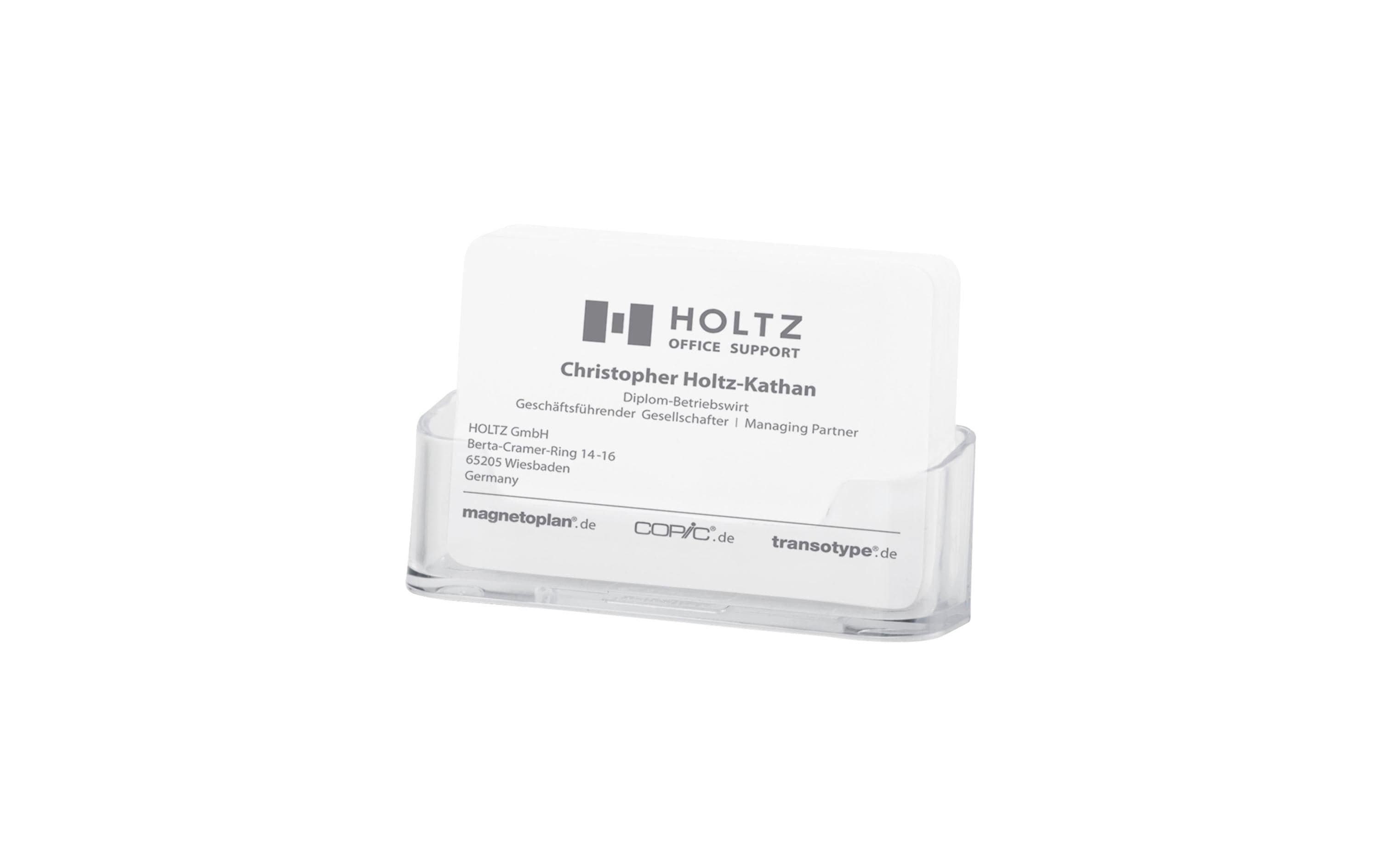 Magnetoplan Visitenkartenhalter 8.5 x 5.5 cm Transparent Magnetoplan Visitenkartenhalter 8.5 x 5.5 cm Transparent