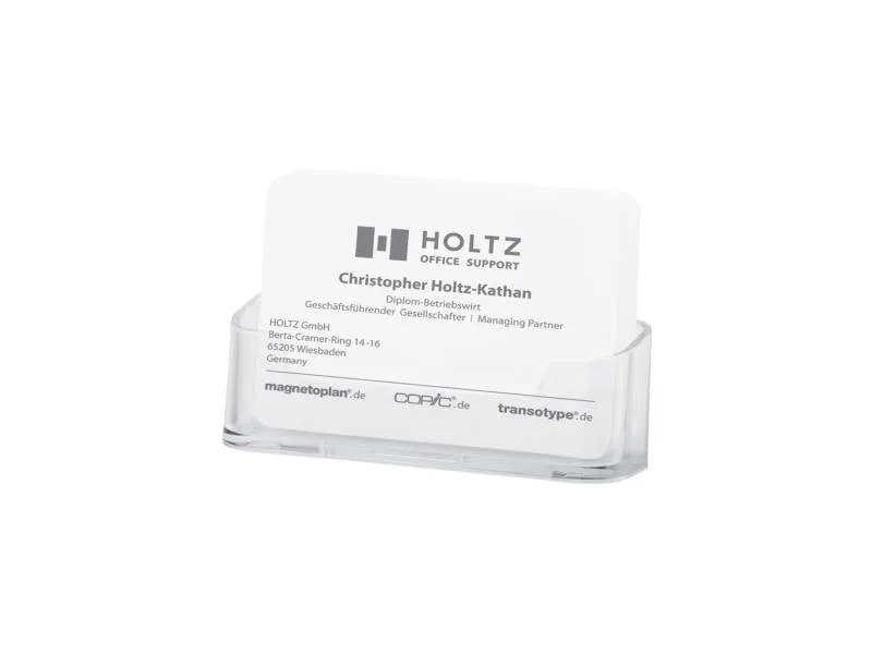 Magnetoplan Visitenkartenhalter 8.5 x 5.5 cm Transparent Magnetoplan Visitenkartenhalter 8.5 x 5.5 cm Transparent