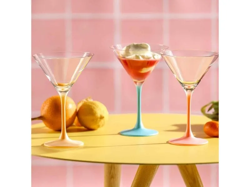 Leonardo Cocktailglas Brera 230 ml, 6 Stück, Himmelblau/Pfirsich/Rosa Leonardo Cocktailglas Brera 230 ml, 6 Stück, Himmelblau/Pfirsich/Rosa