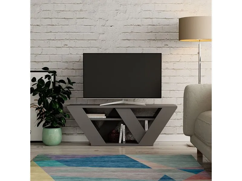 Woody Fashion TV-Möbel Pipralla 110 x 30 cm, Grau Woody Fashion TV-Möbel Pipralla 110 x 30 cm, Grau