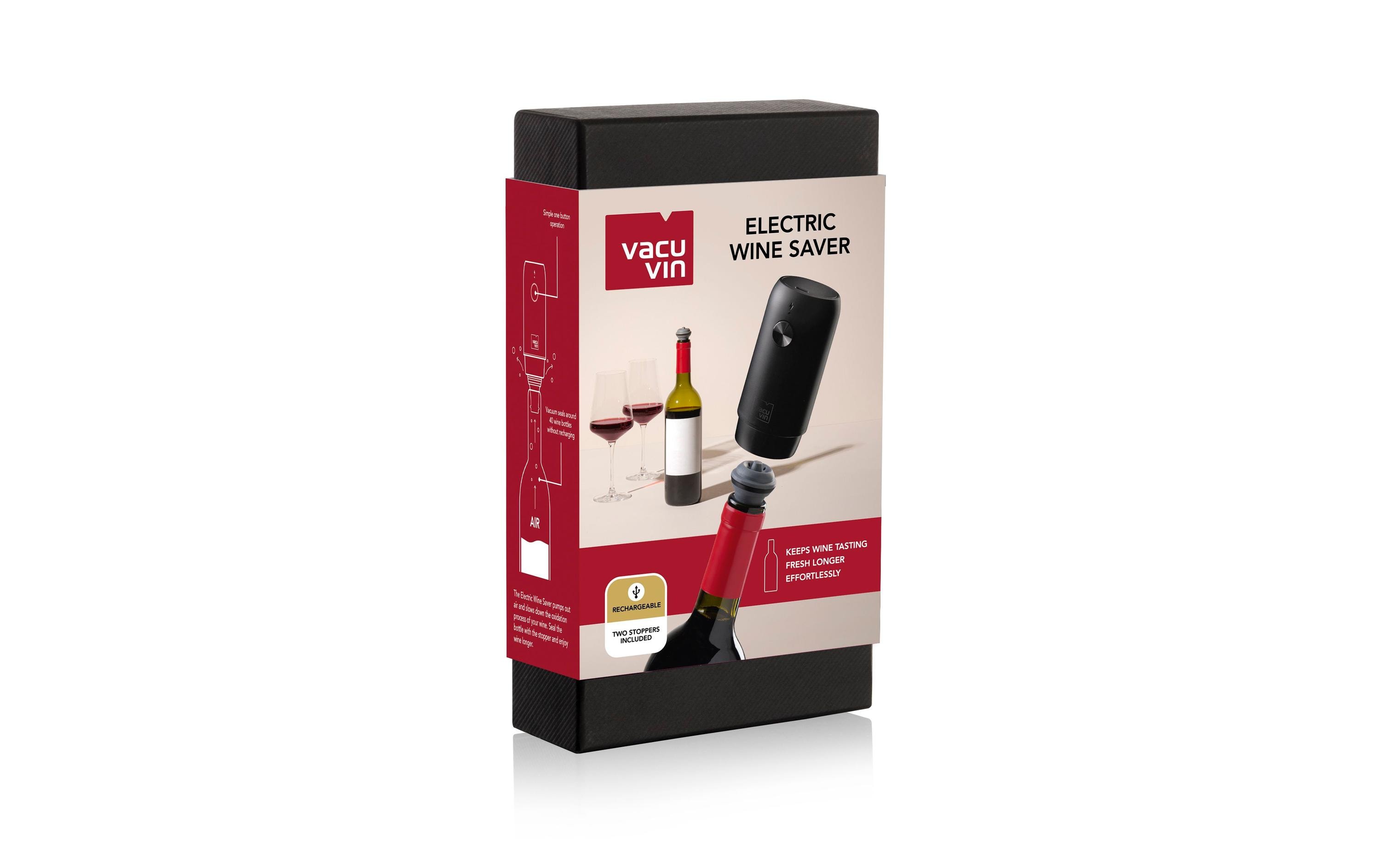 Vacuvin Weinpumpe Elektrische Vakuumpumpe Schwarz