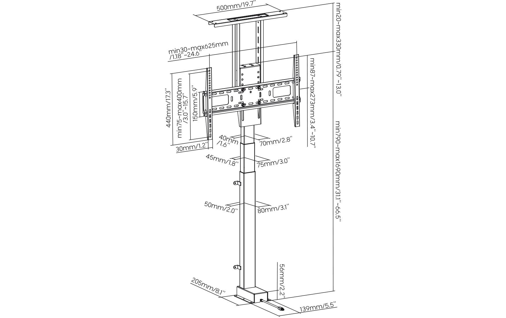 My Wall TV-Lift My Wall HP 63-1 max. 60 kg