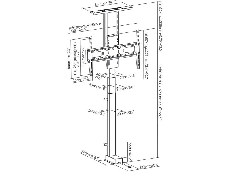 My Wall TV-Lift My Wall HP 63-1 max. 60 kg My Wall TV-Lift My Wall HP 63-1 max. 60 kg