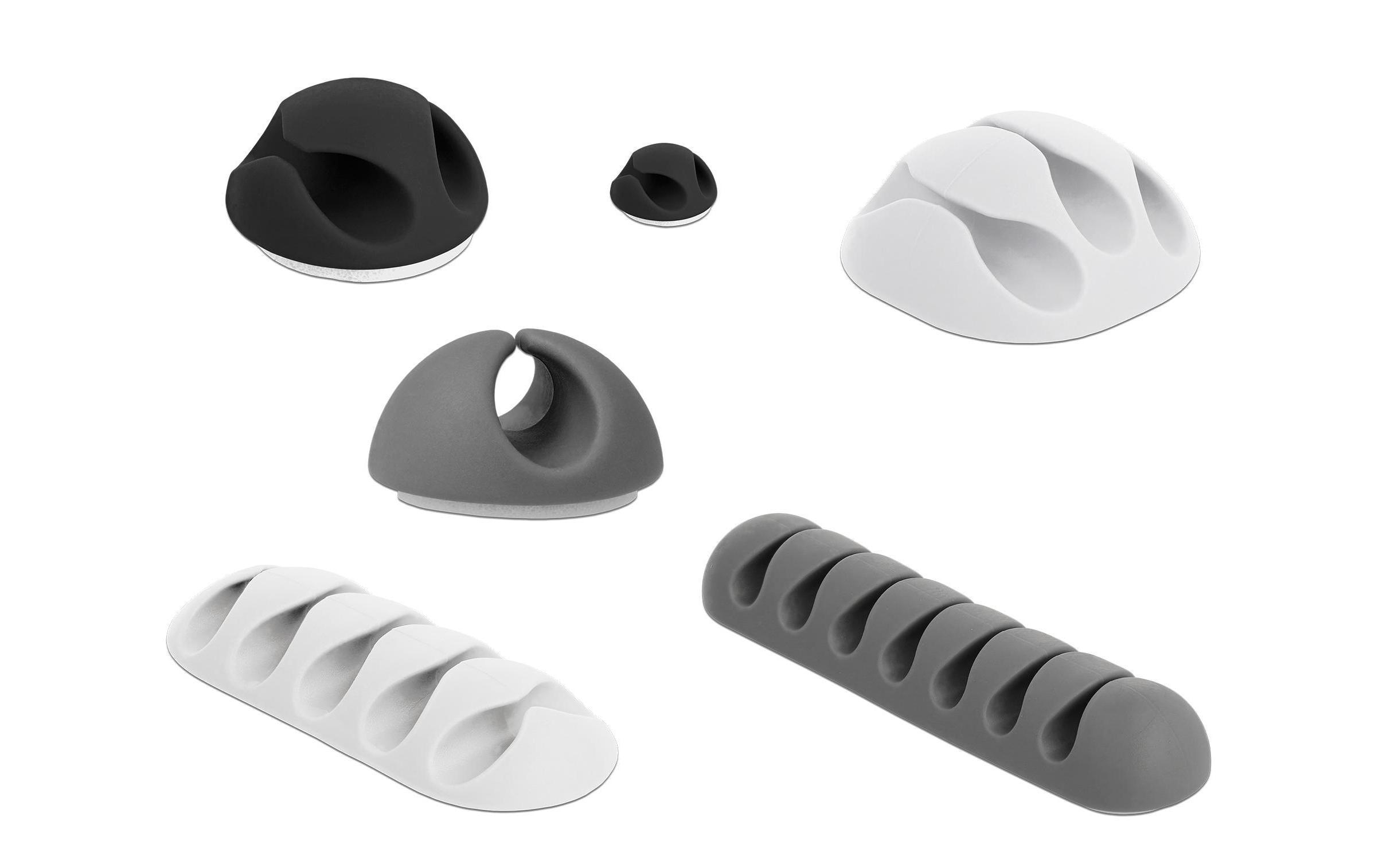 Delock Kabelhalter 6 Stück, diverse Kabelhalter Grössen Delock Kabelhalter 6 Stück, diverse Kabelhalter Grössen