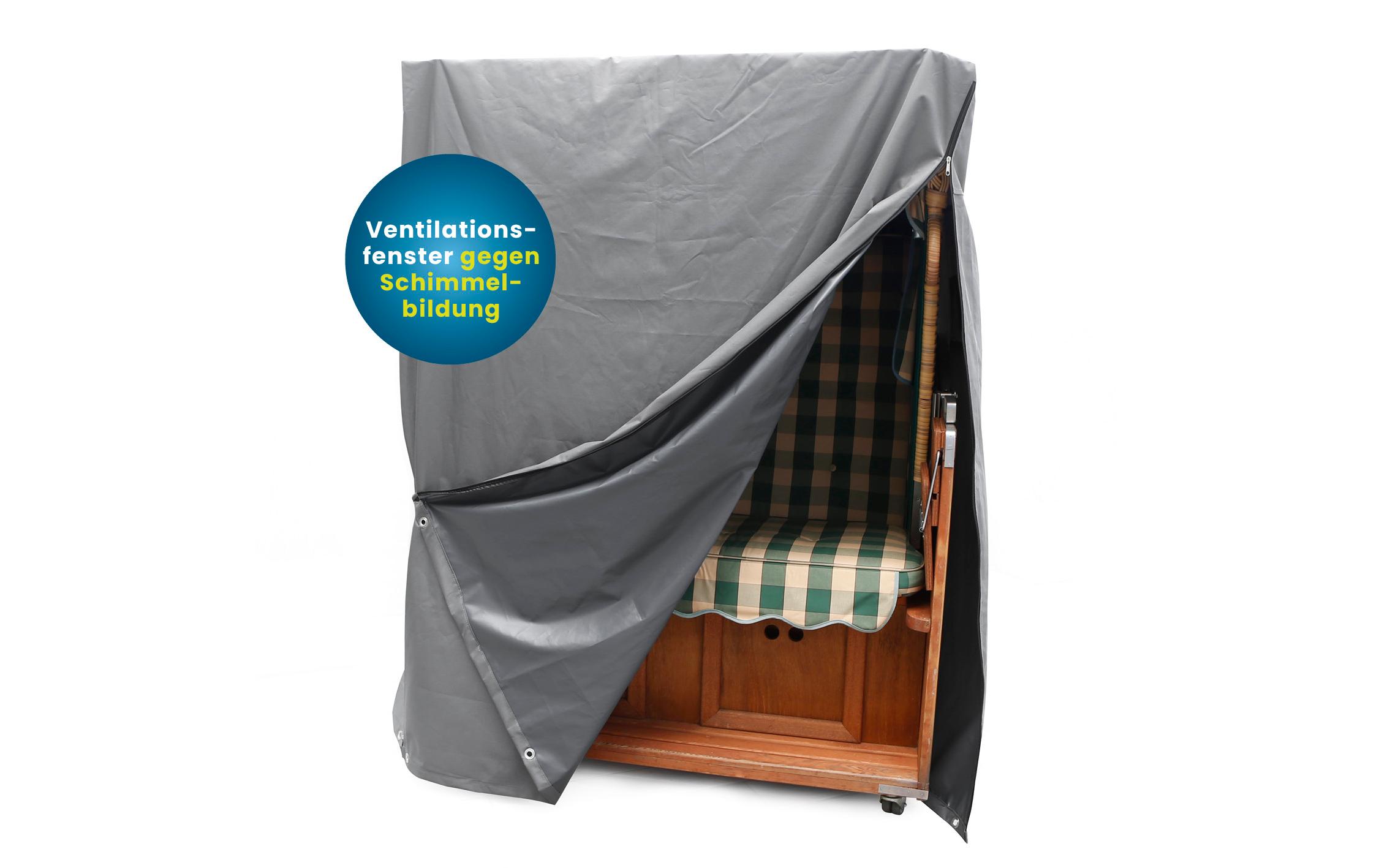 Hoberg Strandkorbabdeckung gross, 140 x 100 x 165 cm, grau