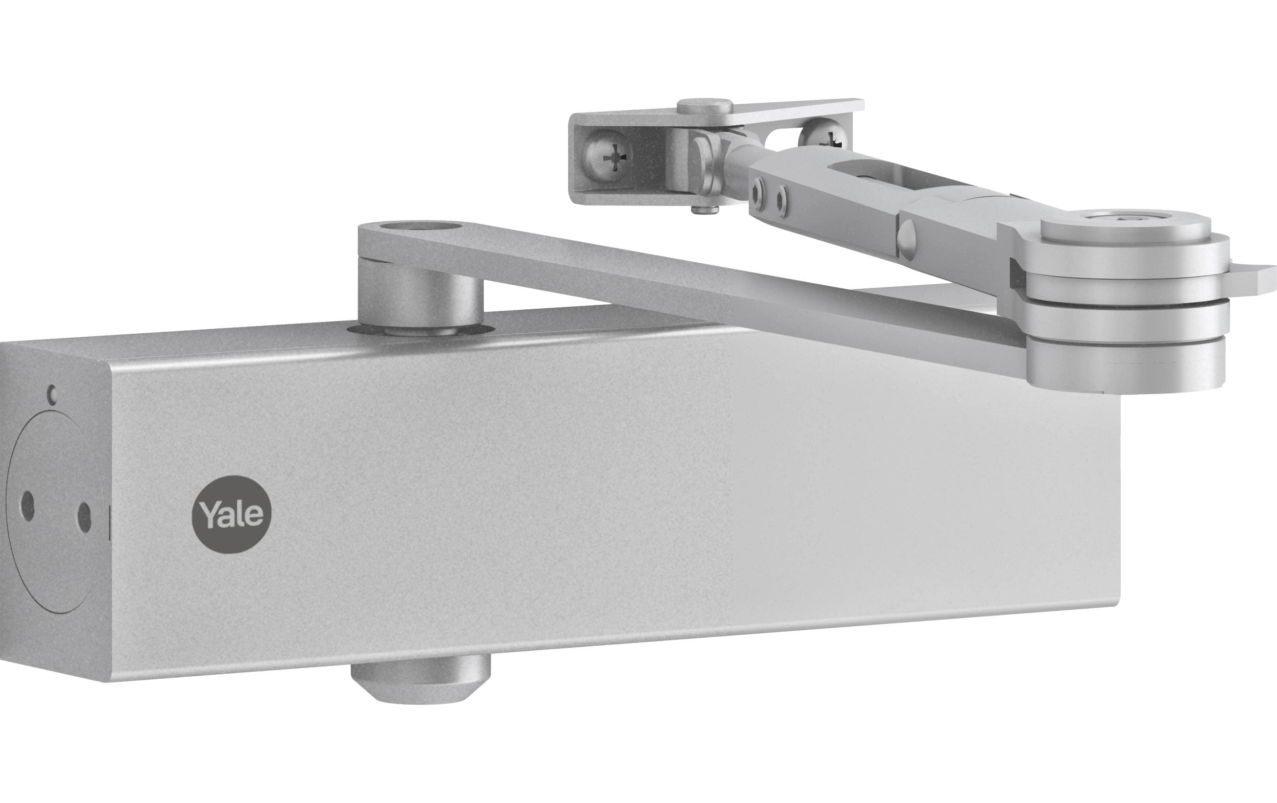 Yale Türschliesser mit Feststellarm, Serie 5500 Silber