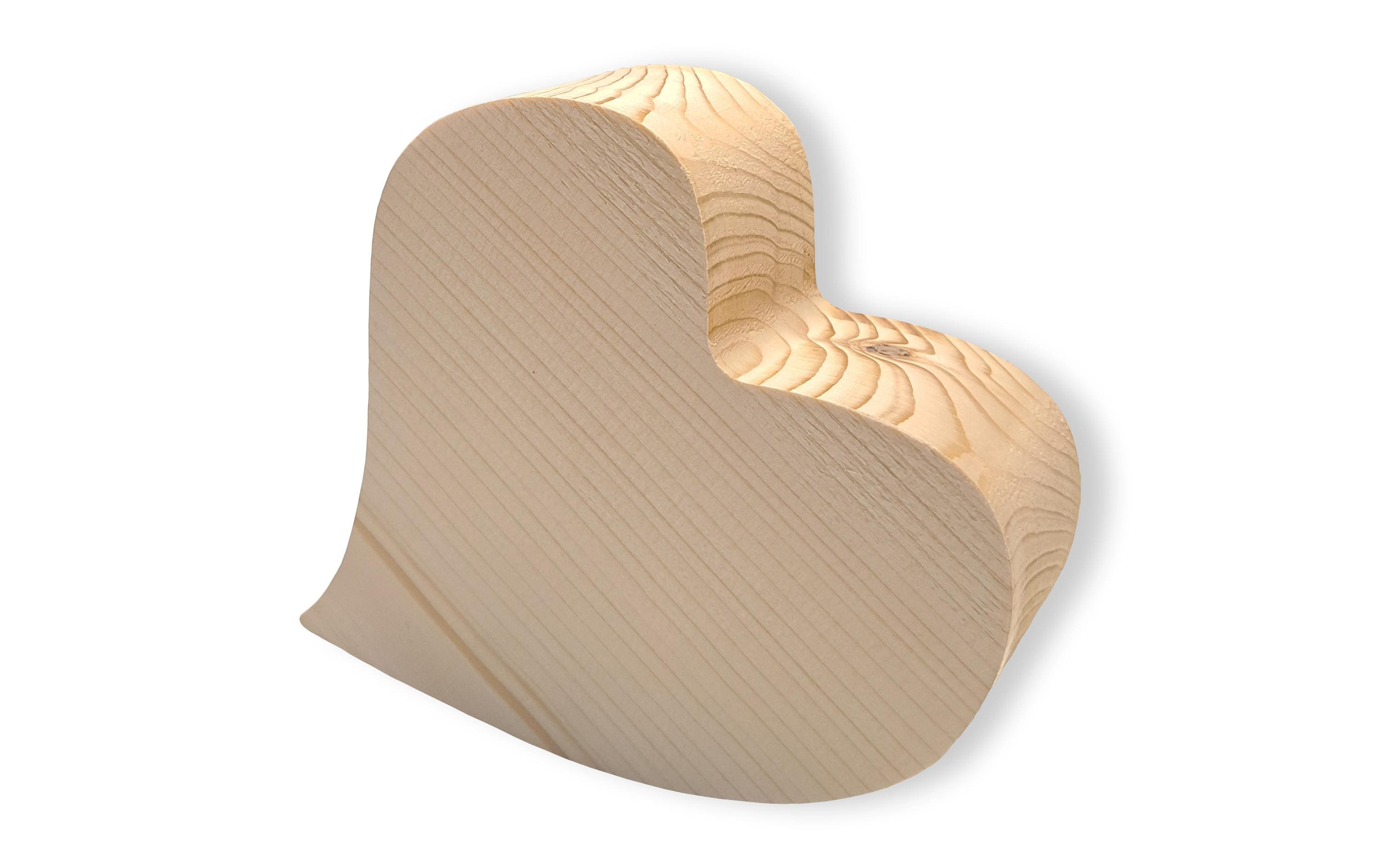 Holz Zollhaus Aufsteller Massivholz Herz mittel