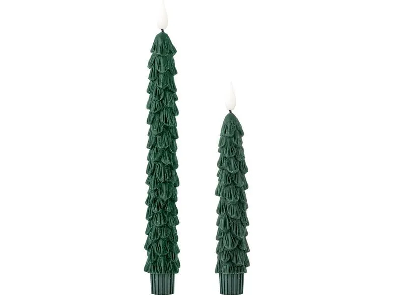 Bloomingville LED-Kerzen Set Ponza 2-er Set, Grün