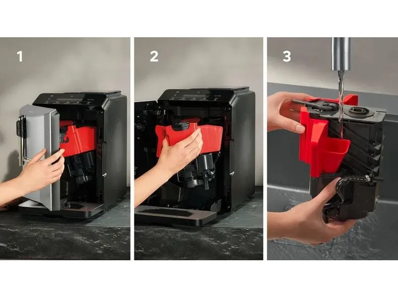 Siemens Kaffeevollautomat EQ 300 TF303E01 Schwarz, Silber Siemens Kaffeevollautomat EQ 300 TF303E01 Schwarz, Silber