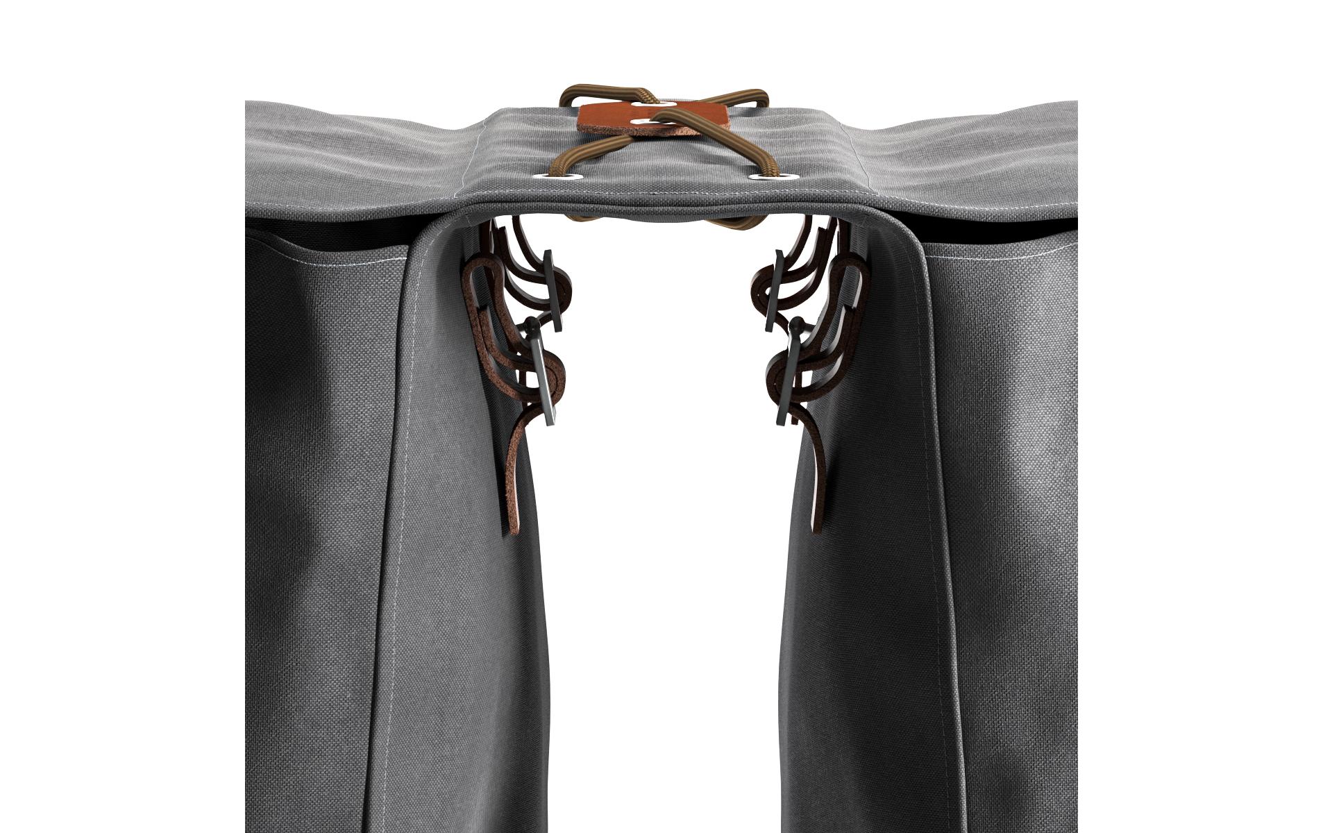 BROOKS Doppelseitentasche Bricklane Roll Up 28 l, Grau