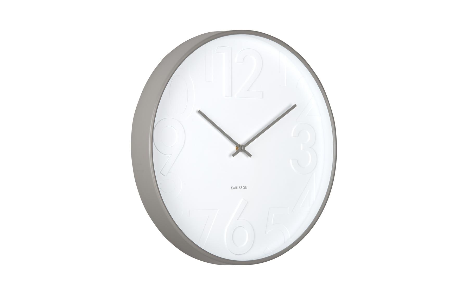 KARLSSON Wanduhr Ayuno Ø 40 cm, Dunkelgrau