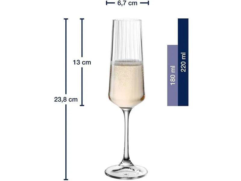 LEONARDO Sektglas Paolo 180 ml, 4 Stück