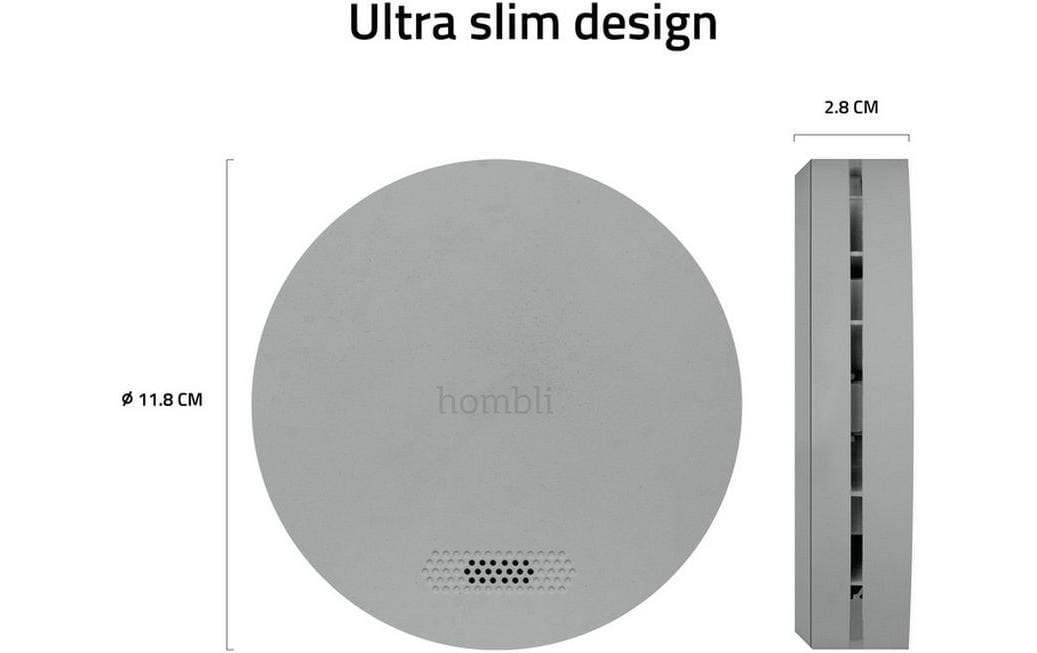 hombli Rauchmelder Smart Smoke Detector, 85 dB, Grau