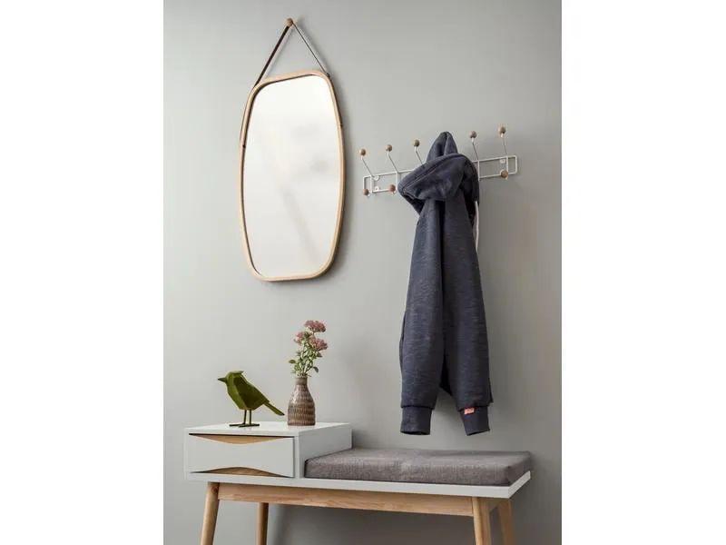 present time Wandgarderobe Saturnus 12 Hänger, Weiss/Natur present time Wandgarderobe Saturnus 12 Hänger, Weiss/Natur