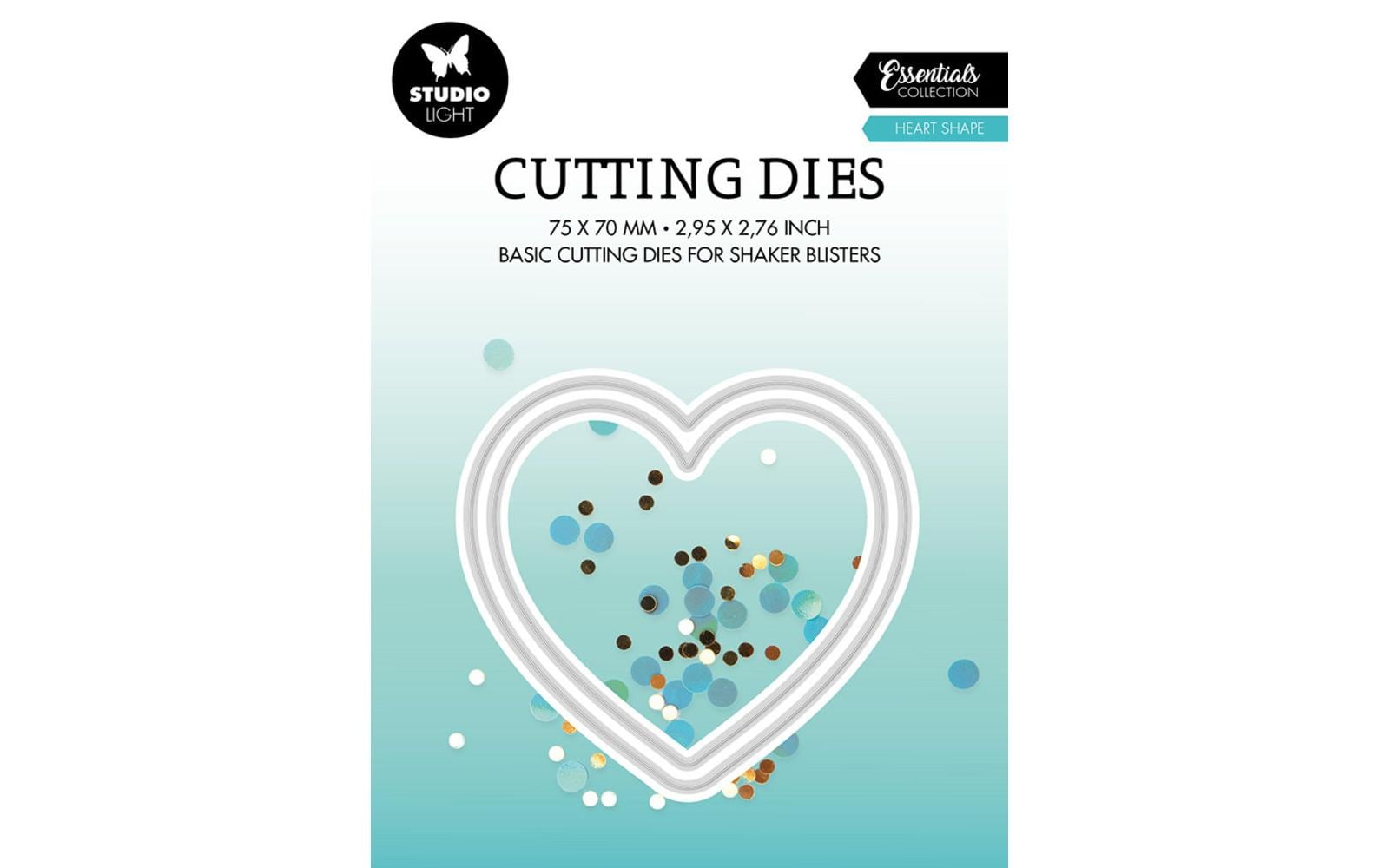 Studio Light Stanzschablone Herzform Essentials 75 x 70 x 1 mm, 2 Stück Studio Light Stanzschablone Herzform Essentials 75 x 70 x 1 mm, 2 Stück