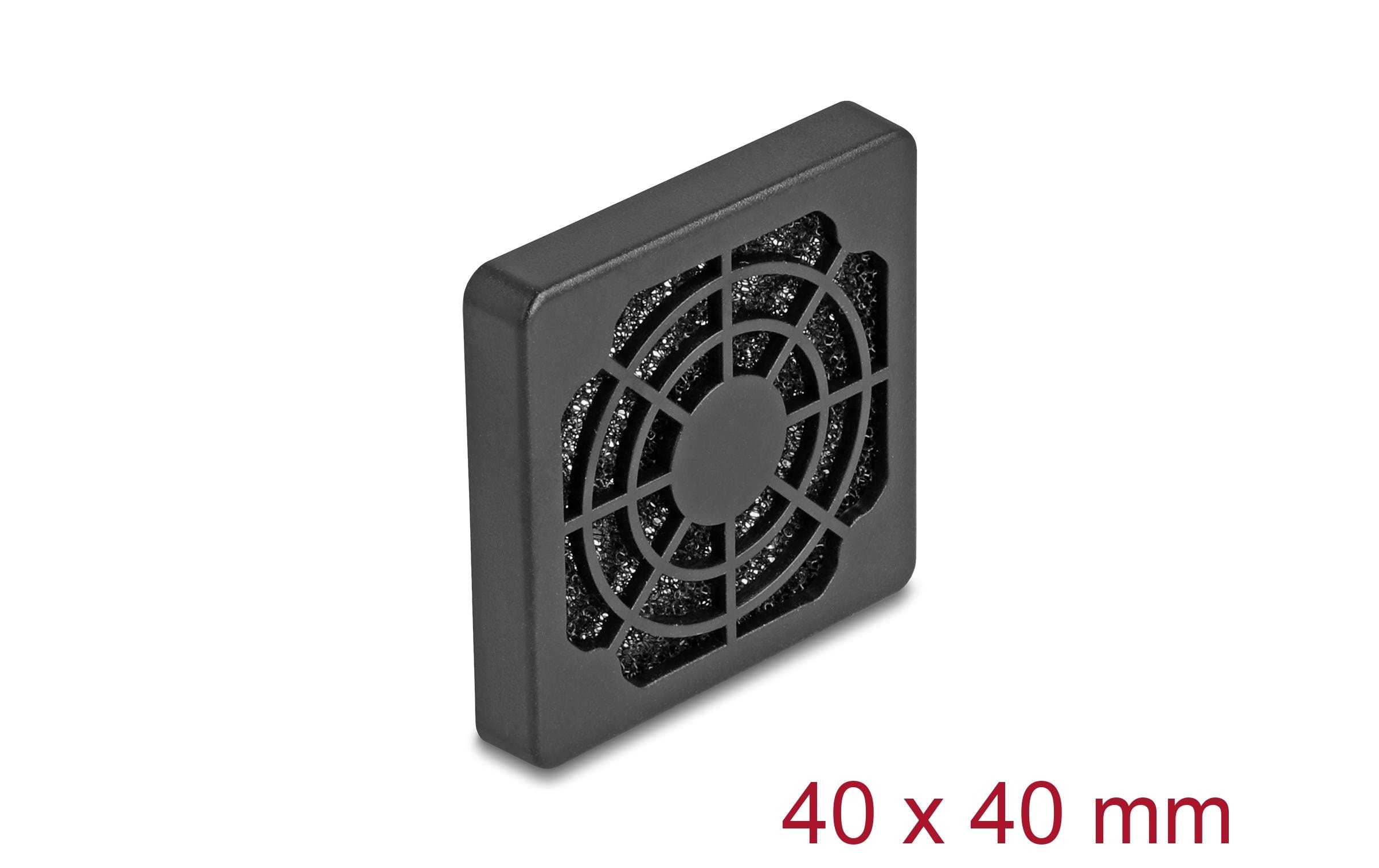 Delock Lüftergitter mit Staubfilter 40 x 40 mm