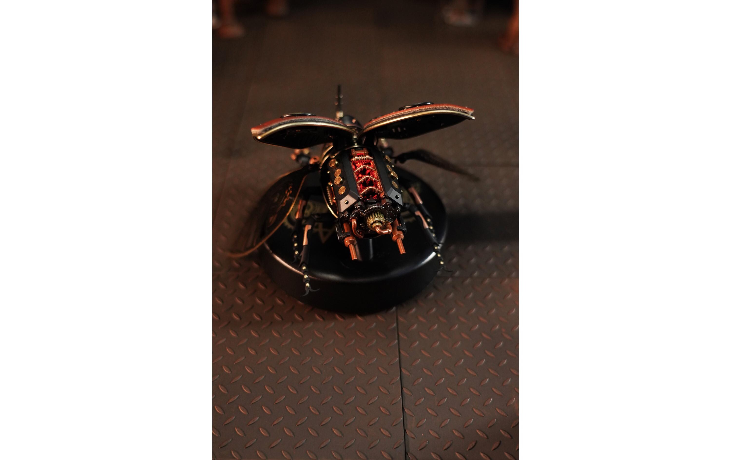 RoboTime Bausatz ROKR Mechanischer Rhinozeros Käfer Braun