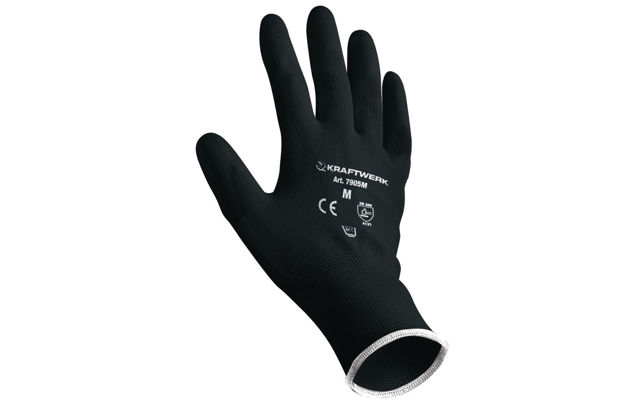 Kraftwerk Mechanikerhandschuh M, Schwarz, 24 Paar Kraftwerk Mechanikerhandschuh M, Schwarz, 24 Paar