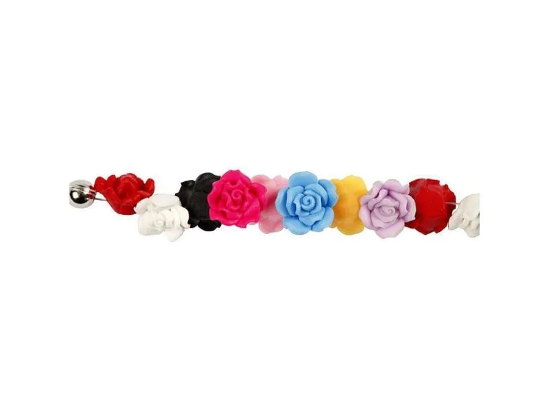 Creativ Company Perlen Rosen aus Ton, 16 x 10 mm, 16 sort. Creativ Company Perlen Rosen aus Ton, 16 x 10 mm, 16 sort.