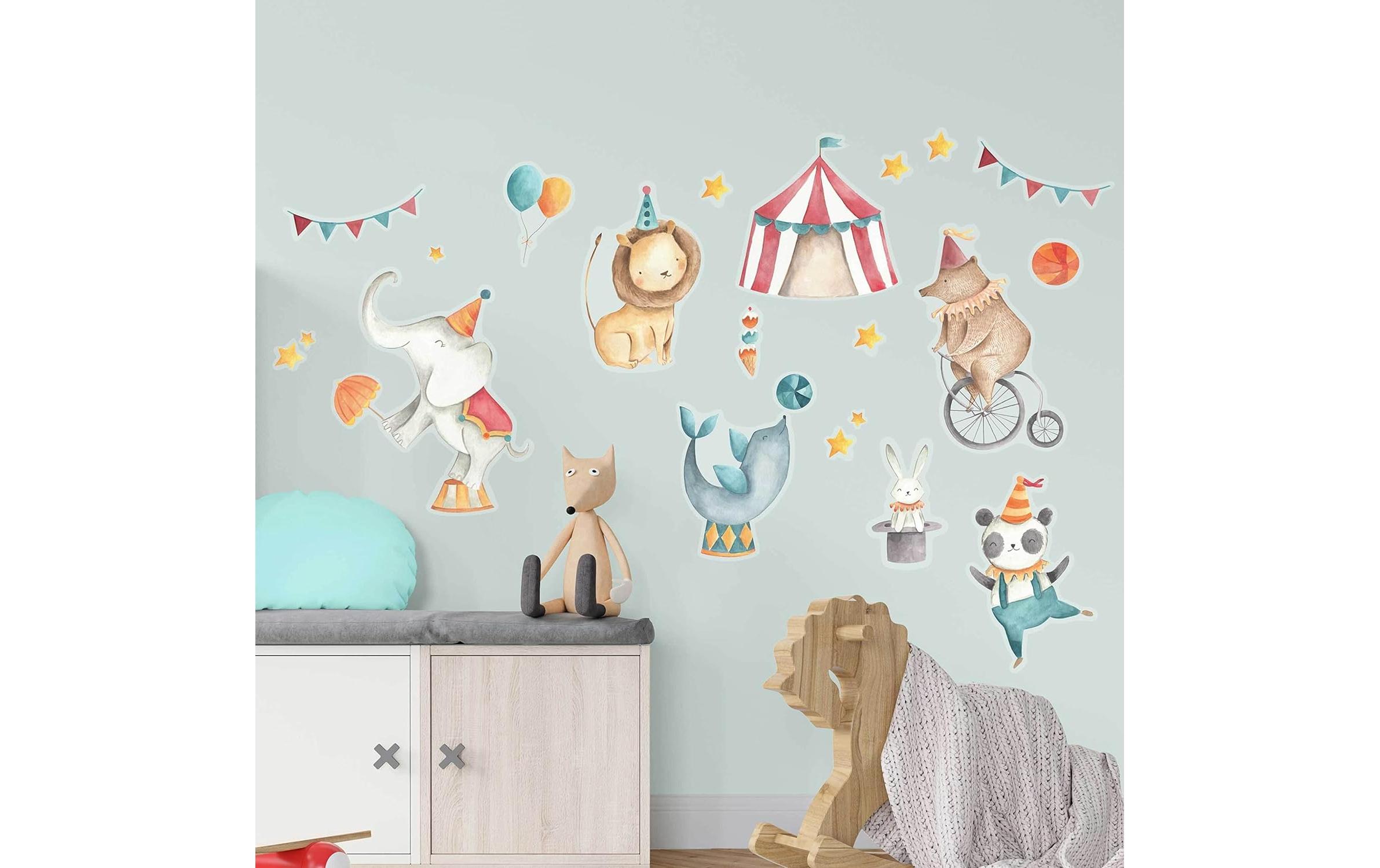 Papierdrachen Wandtattoo-Set Zirkus