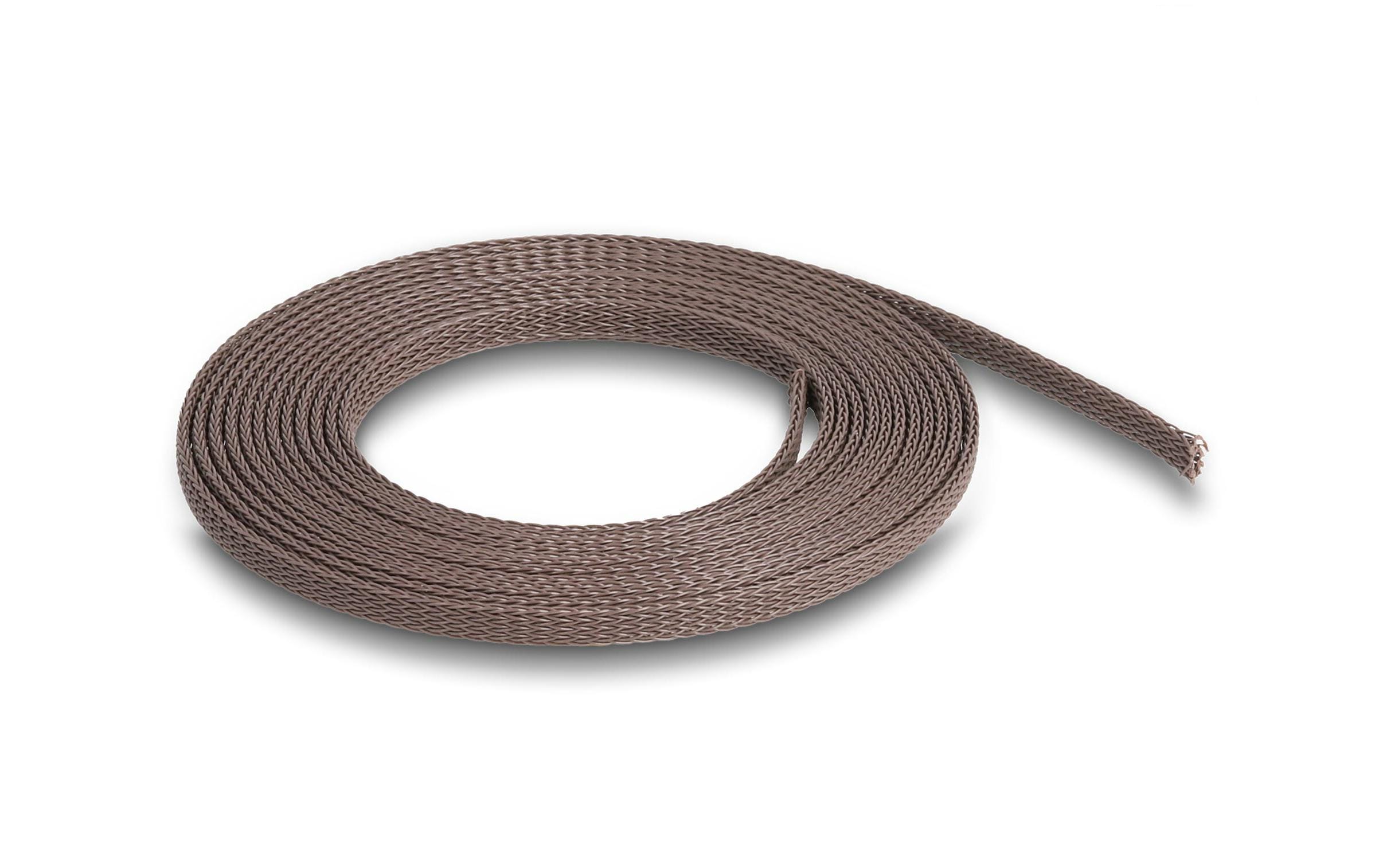 Delock Geflechtschlauch nagerfest, 2 m x 3 mm Braun Delock Geflechtschlauch nagerfest, 2 m x 3 mm Braun