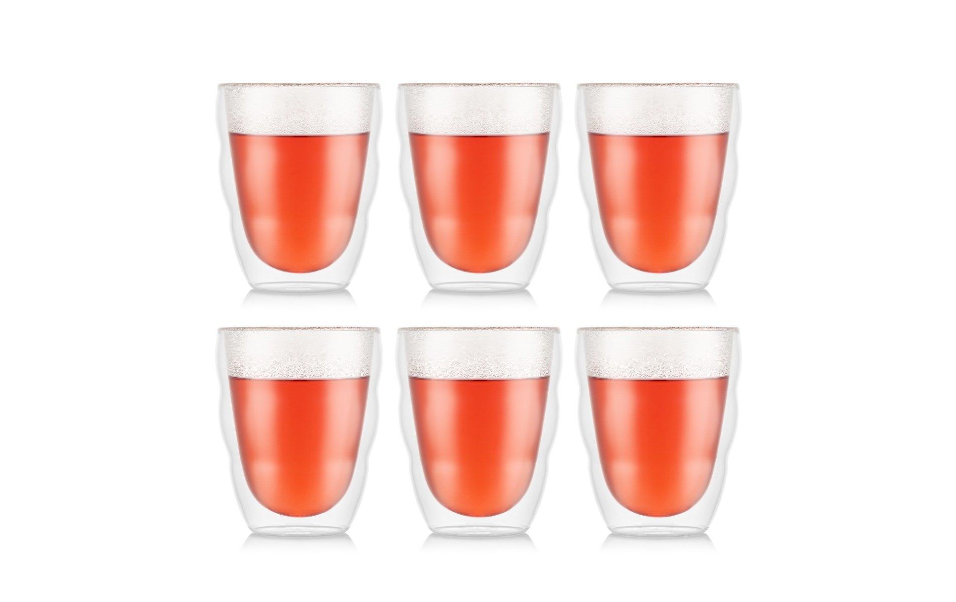 Bodum Trinkglas Pilatus 6 Stück, Transparent, 0.35 l