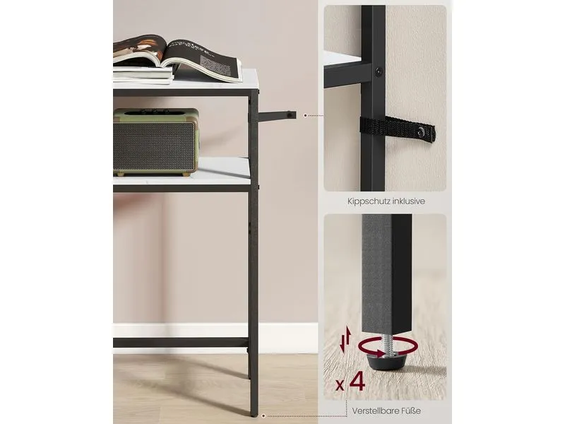 VASAGLE Konsolentisch 100 x 80.5 cm, Weiss