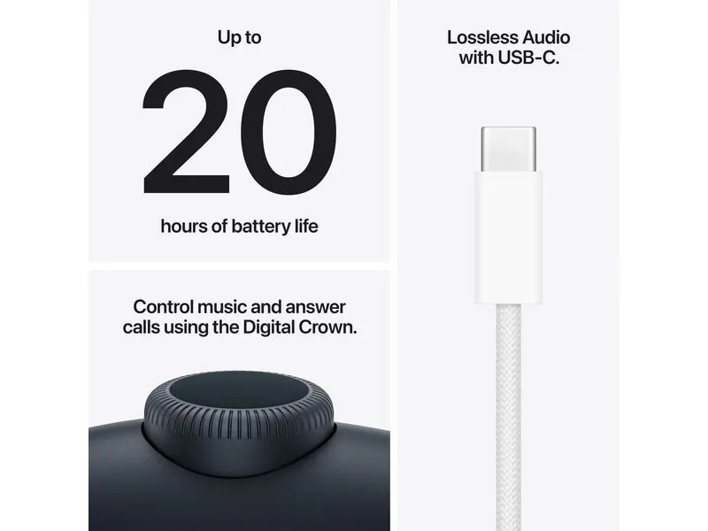 Apple Wireless On-Ear-Kopfhörer AirPods Max 2 Mitternacht Apple Wireless On-Ear-Kopfhörer AirPods Max 2 Mitternacht