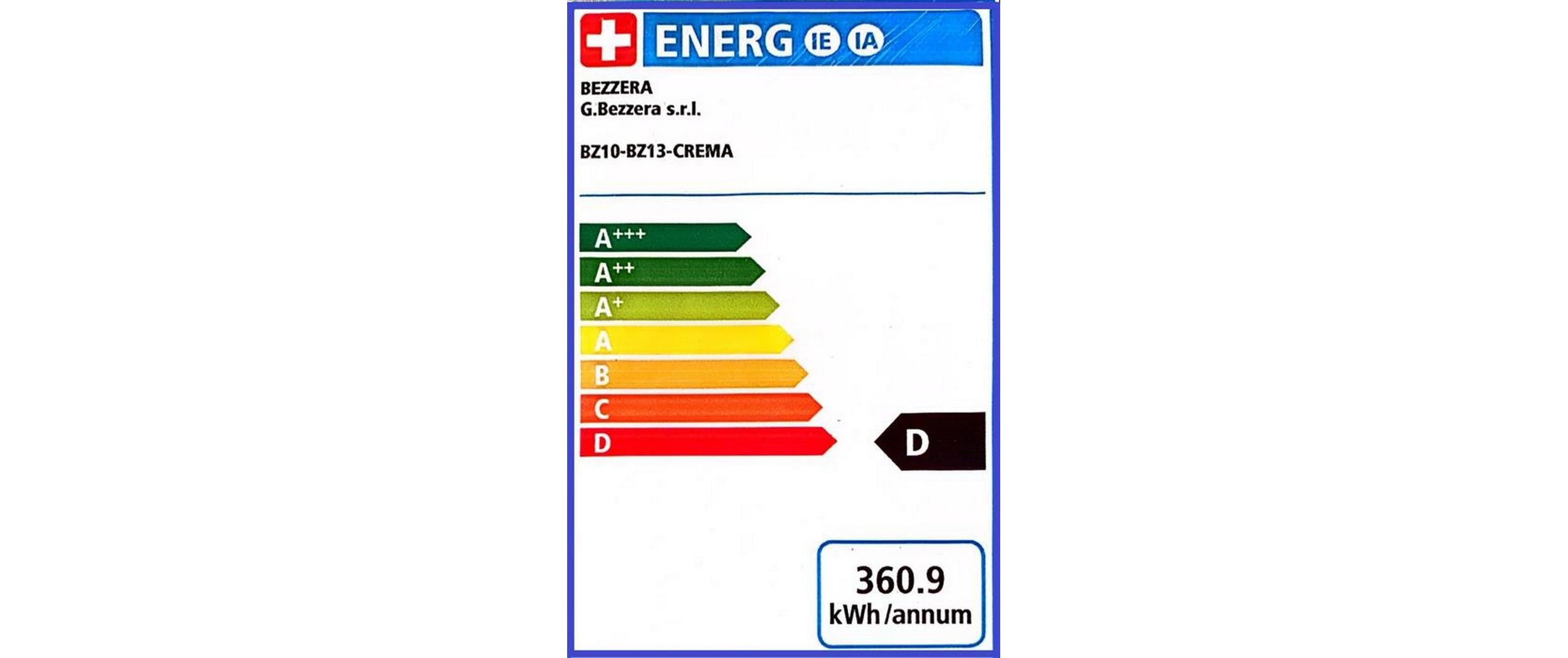 Bezzera Siebträgermaschine Crema DE/PID Silber