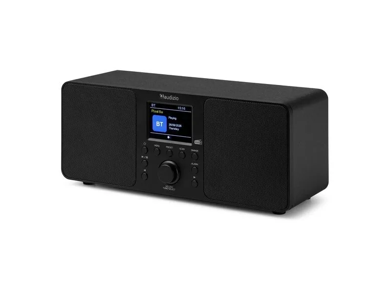 Audizio Genua DAB+/FM Radio mit BT, Stereo, Schwarz