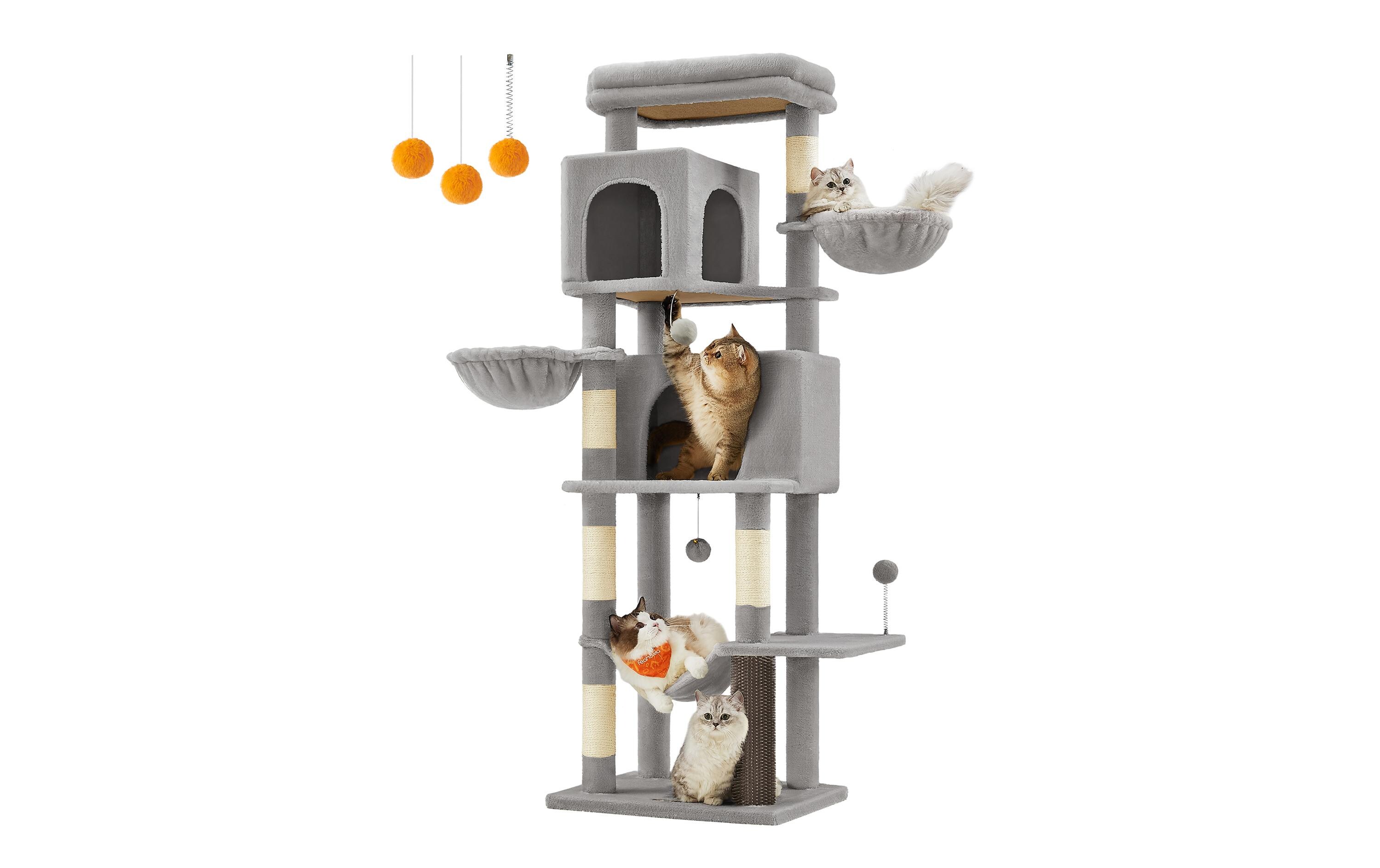 Feandrea Kratzbaum für Wohnungskatzen 178 cm, Taubengrau Feandrea Kratzbaum für Wohnungskatzen 178 cm, Taubengrau