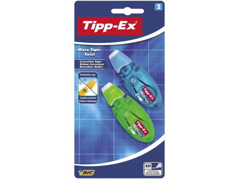Tipp-Ex Korrekturroller Micro Tape Twist 8 m x 5 mm 2 Stück Tipp-Ex Korrekturroller Micro Tape Twist 8 m x 5 mm 2 Stück