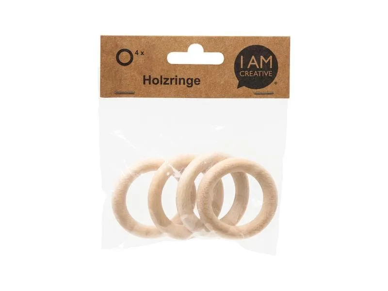 lalana Holzring Hölzerner Ring 5.5 cm, 4 Stück lalana Holzring Hölzerner Ring 5.5 cm, 4 Stück