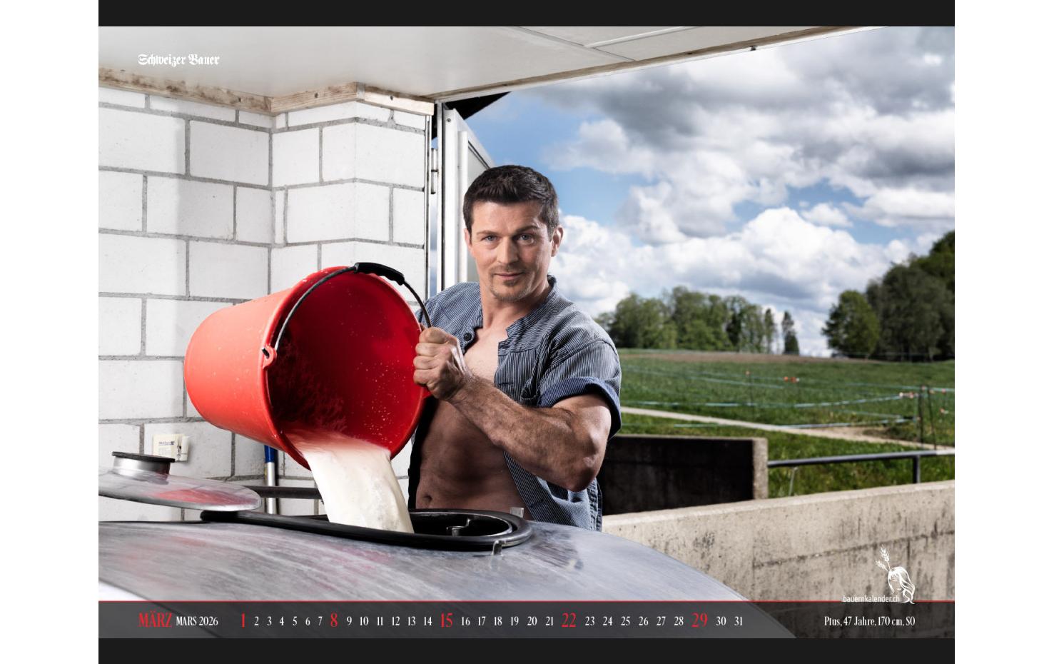 Calendaria Schweizer Bauernkalender Boys 2026