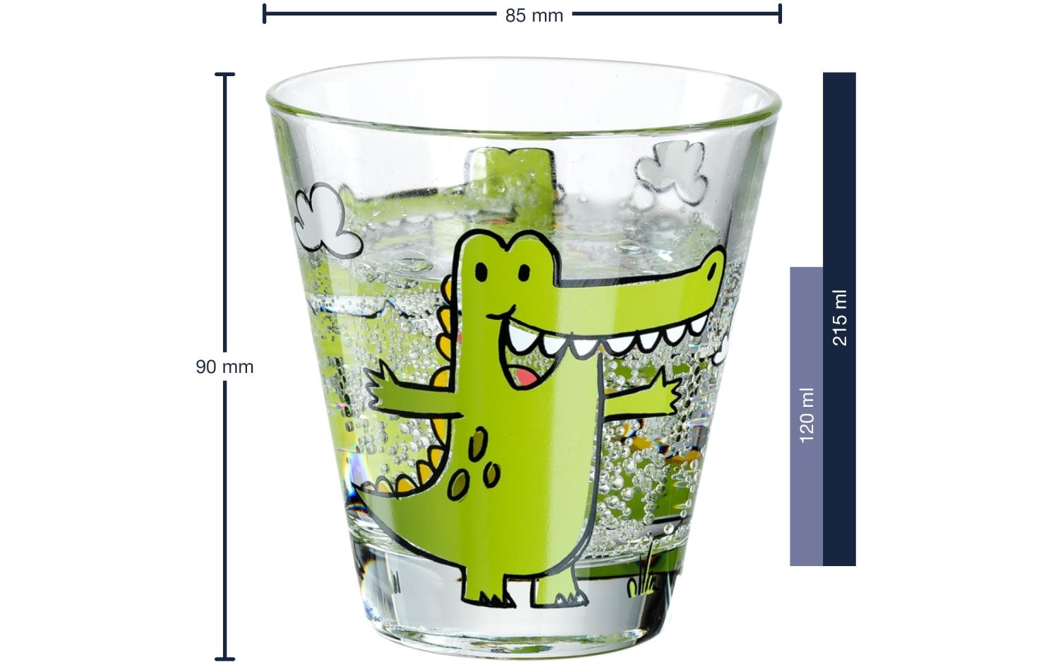 Leonardo Kindertrinkglas Bambini Krokodil, 215 ml, 6 Stück