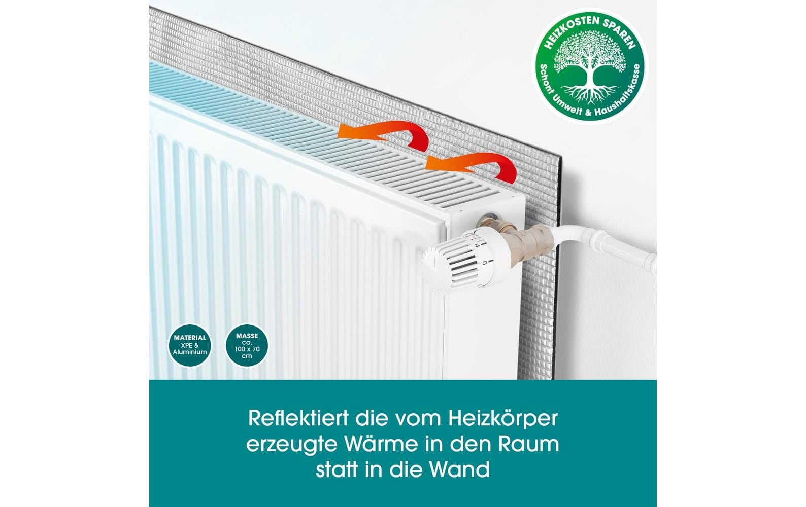 EASYmaxx Wärme-Reflexionsfolie zuschneidbar – Silber