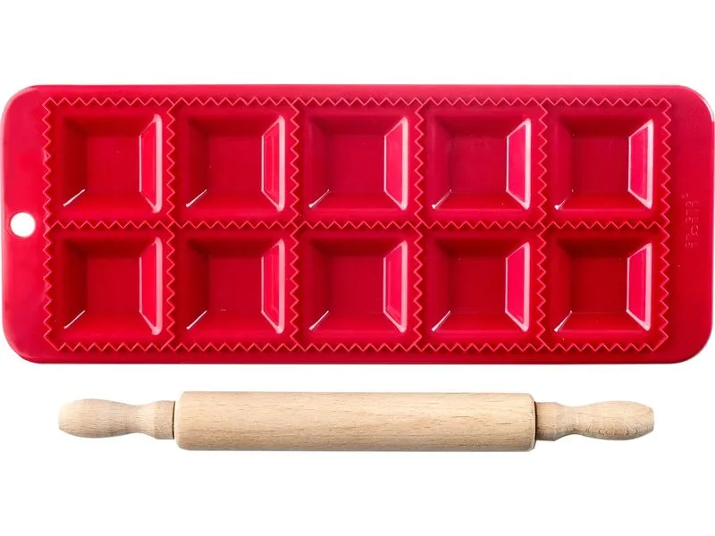 Ibili Ravioliform + Rollstab quadratisch 30 x 12 cm Eckig