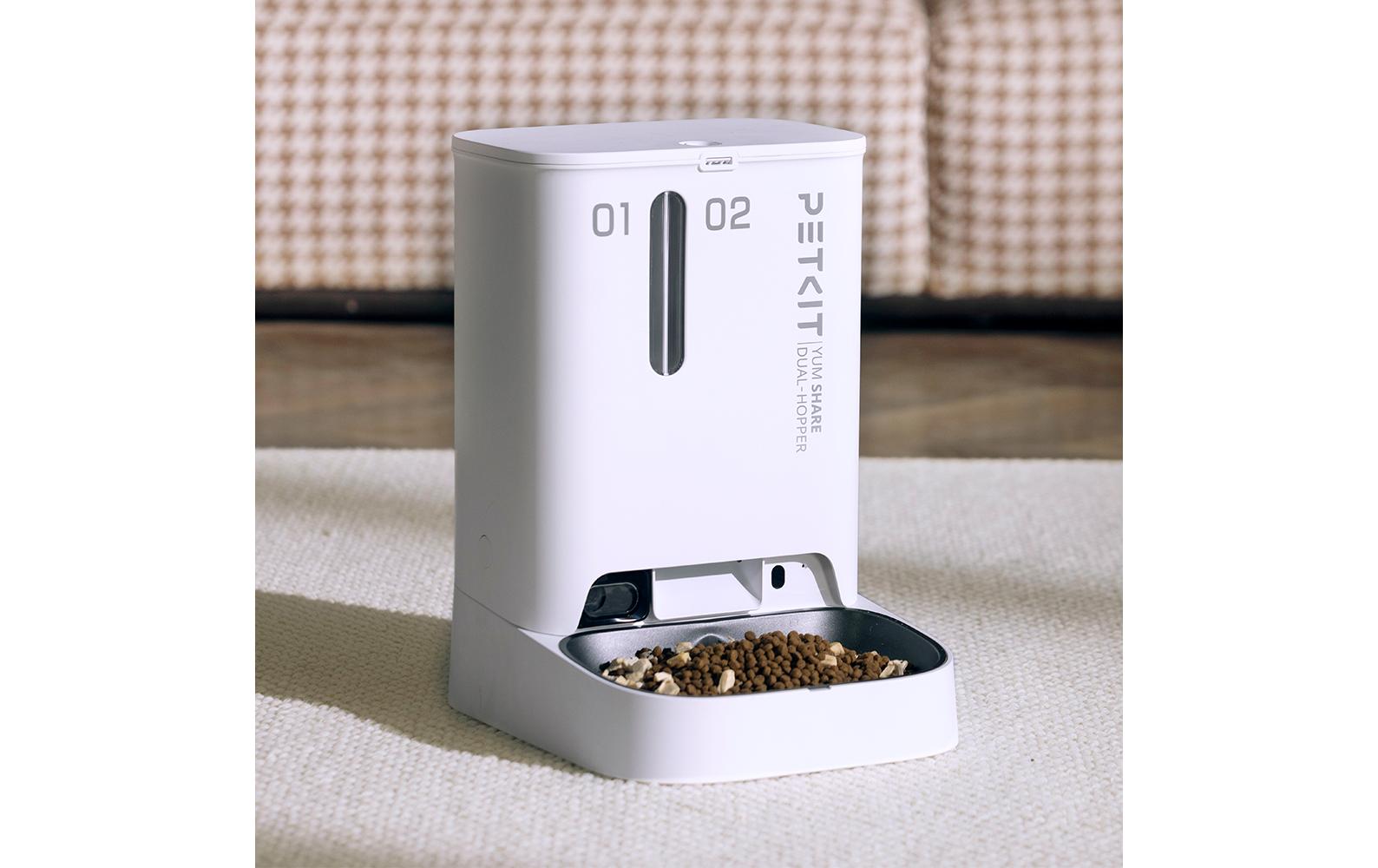 PETKIT YumShare Futterautomat Dual, 2 l + 3 l, Weiss