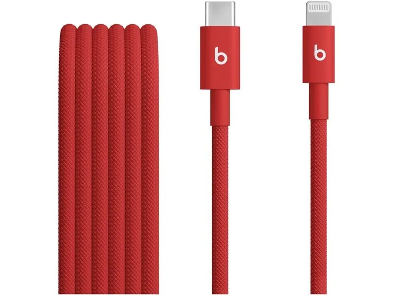 Apple Beats USB-C auf Lightning gewebtes Kabel, rot, 1.5 m Apple Beats USB-C auf Lightning gewebtes Kabel, rot, 1.5 m