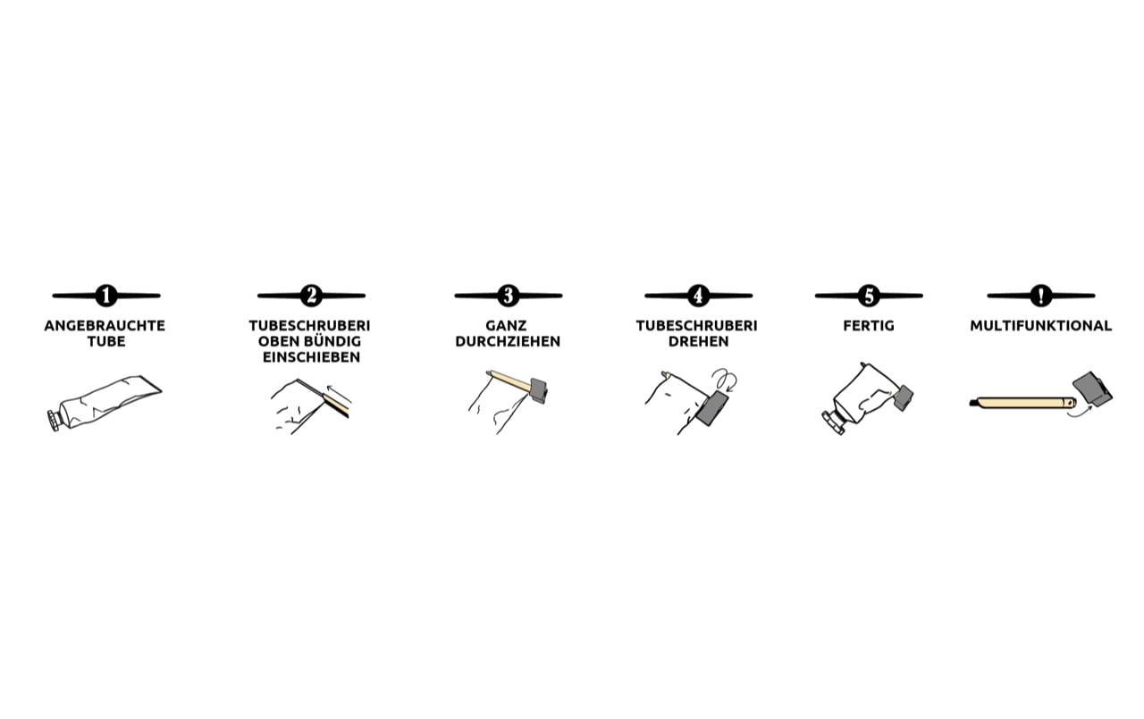 böörds Tubeschruberi 3 Stück, Beige/Weiss