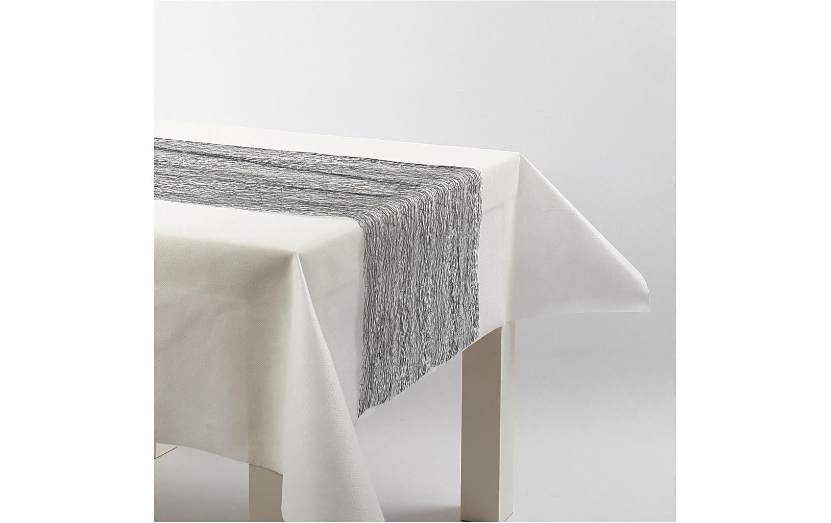 Creativ Company Tischläufer 30 cm x 10 m, Schwarz