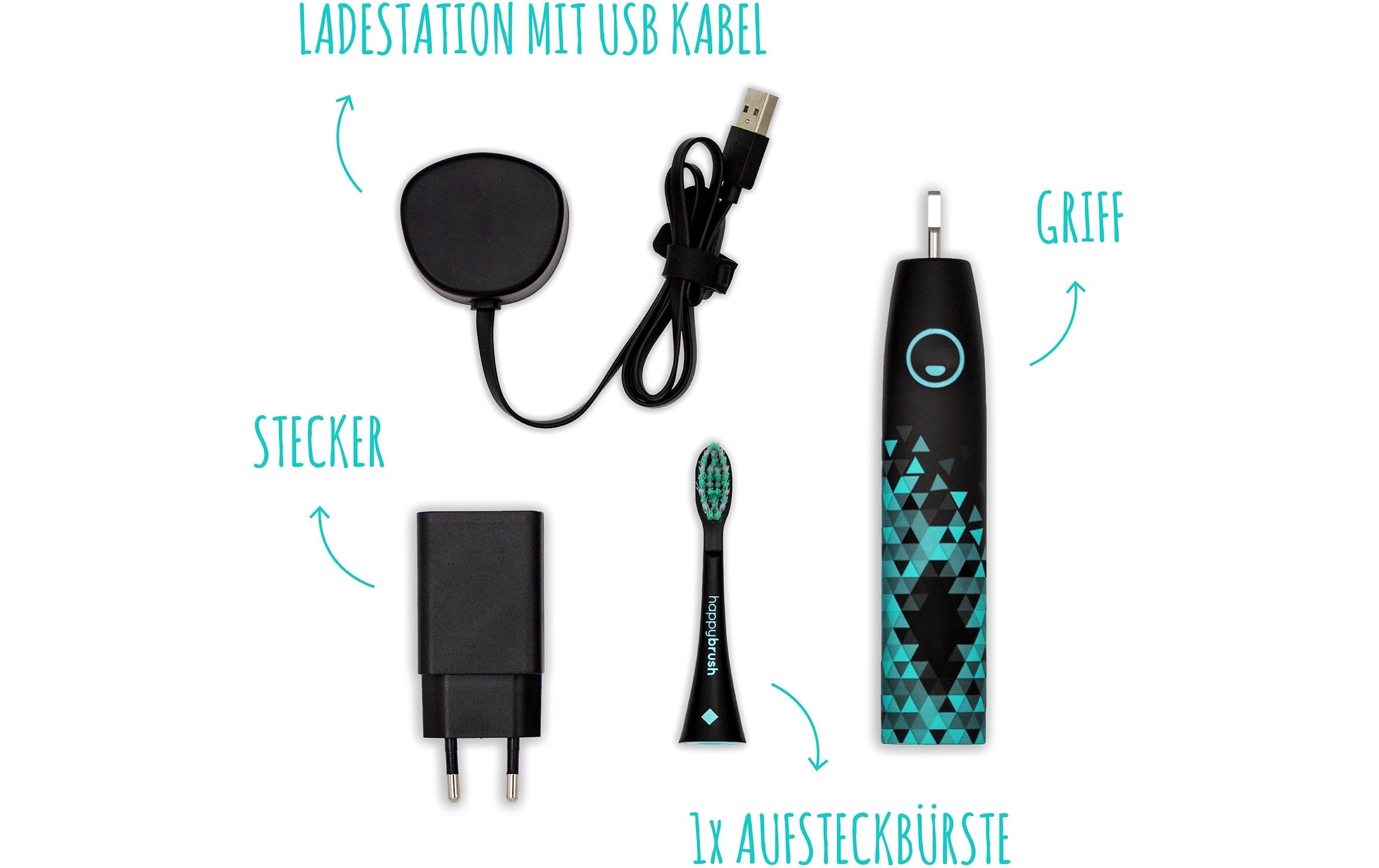 happybrush Schallzahnbürste ECO V3 Schwarz