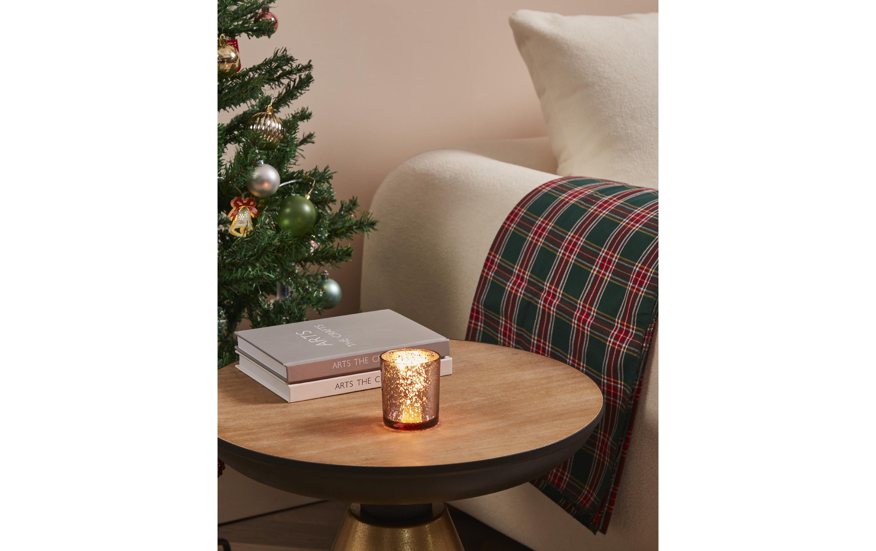 EGLO Teelichthalter Scheeflocke Lukut 8 cm Silber, Glas