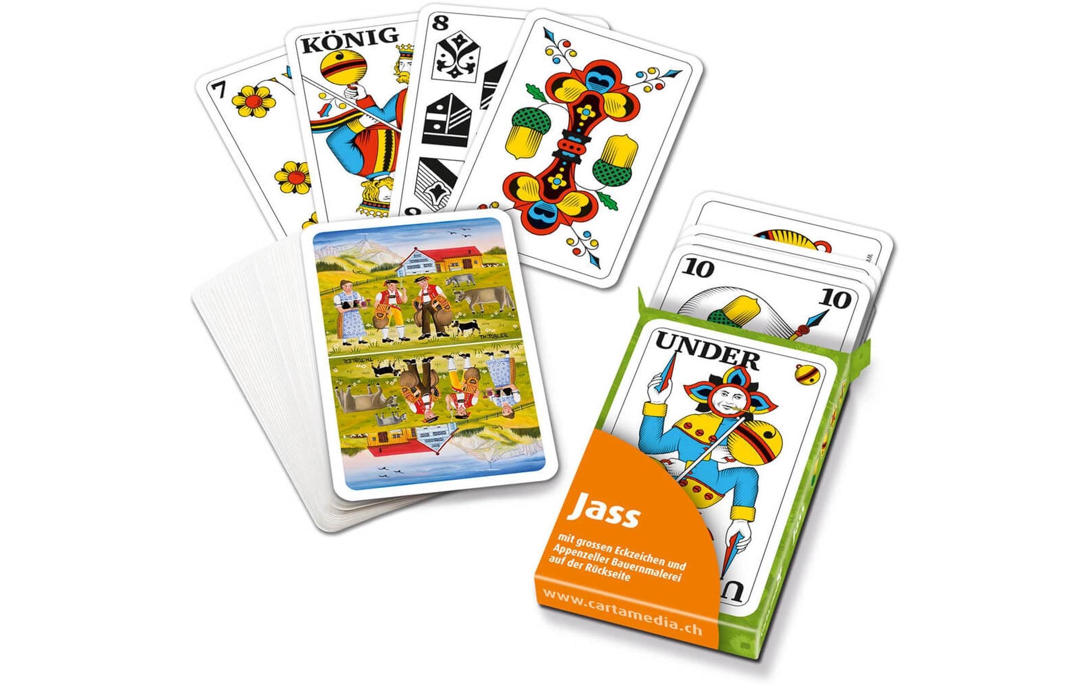 Carta.Media Jasskarten mit Appenzellermotiv mit extra grossen Eckzeichen