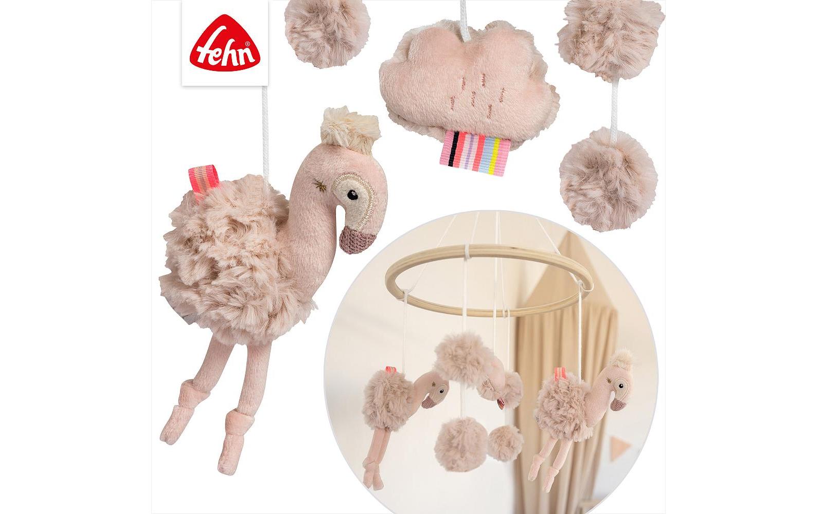fehn Holz-Mobile Flamingo Rose