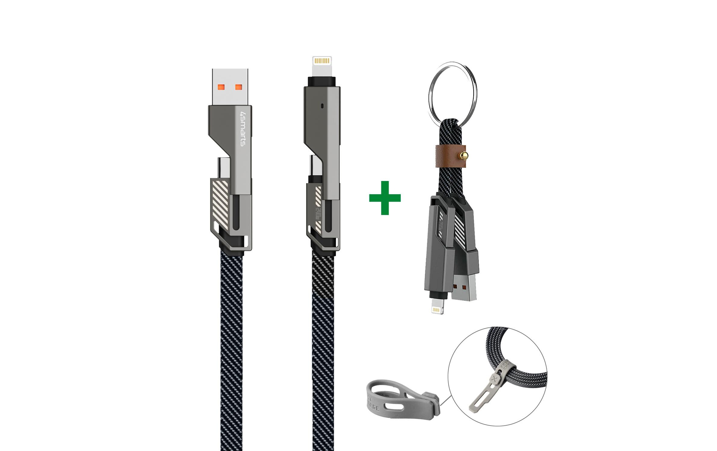 4smarts ComboCord Flat 240 W und Keyring Kabel